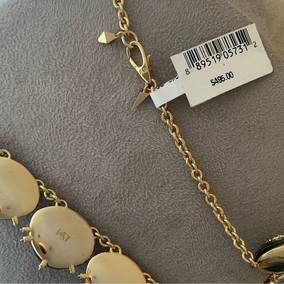 ALEXIS BITTAR • NEW Crystal Studded Satin Silk Lucite Spiked Starburst Necklace - Picture 12 of 15